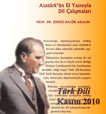 ATATÜRK'ÜN EL YAZISIYLA DİL ÇALIŞMALARI